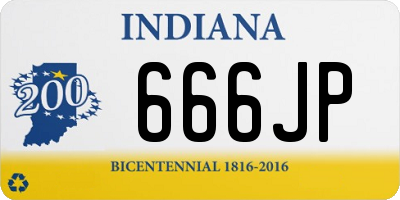 IN license plate 666JP