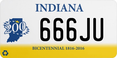IN license plate 666JU