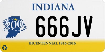 IN license plate 666JV