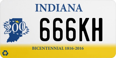 IN license plate 666KH