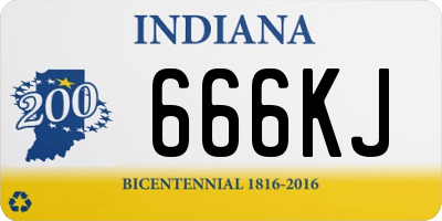 IN license plate 666KJ