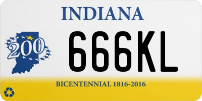 IN license plate 666KL