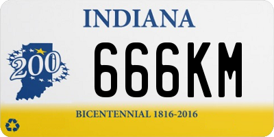 IN license plate 666KM