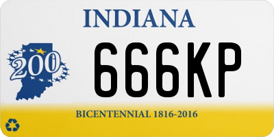 IN license plate 666KP