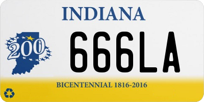 IN license plate 666LA