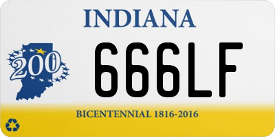 IN license plate 666LF