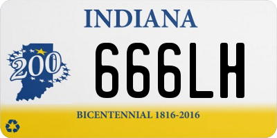 IN license plate 666LH
