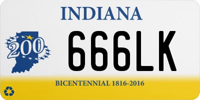 IN license plate 666LK