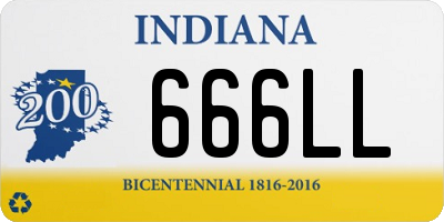 IN license plate 666LL