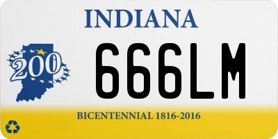 IN license plate 666LM