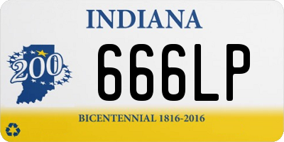 IN license plate 666LP