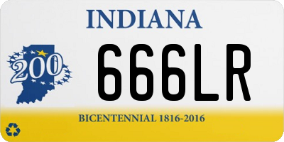 IN license plate 666LR