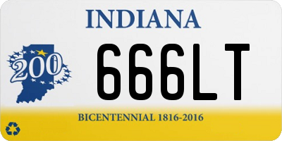 IN license plate 666LT