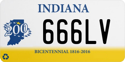 IN license plate 666LV