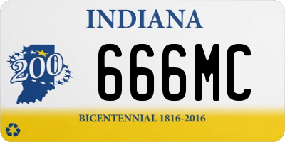 IN license plate 666MC