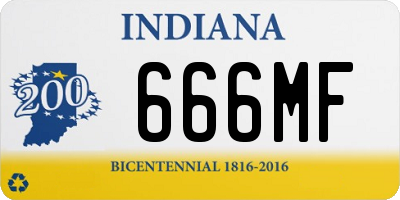 IN license plate 666MF