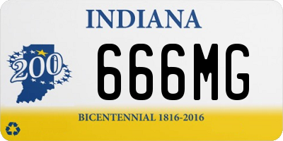 IN license plate 666MG