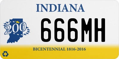 IN license plate 666MH