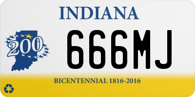 IN license plate 666MJ