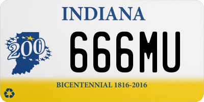 IN license plate 666MU