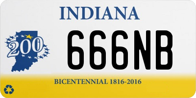 IN license plate 666NB