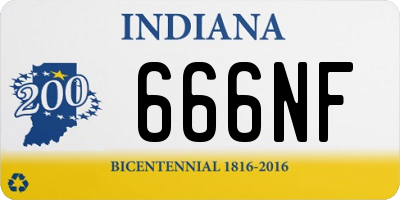 IN license plate 666NF