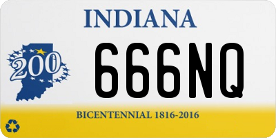 IN license plate 666NQ