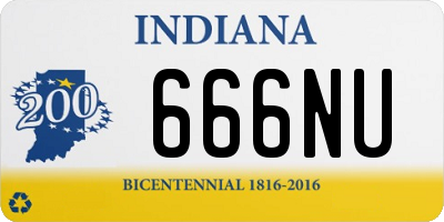 IN license plate 666NU