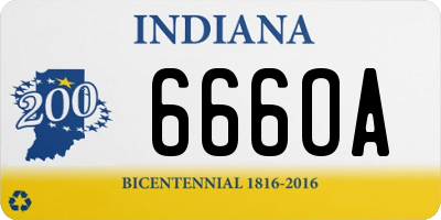 IN license plate 666OA