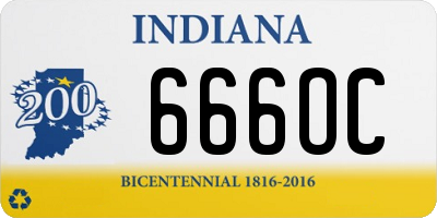 IN license plate 666OC