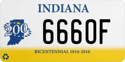 IN license plate 666OF