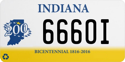 IN license plate 666OI