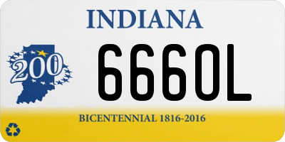 IN license plate 666OL
