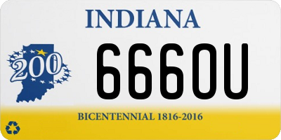 IN license plate 666OU