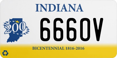 IN license plate 666OV