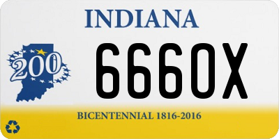 IN license plate 666OX