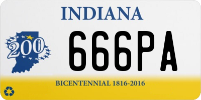 IN license plate 666PA