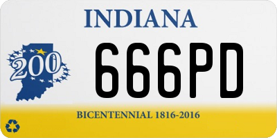 IN license plate 666PD