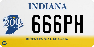 IN license plate 666PH