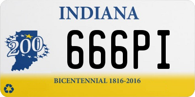 IN license plate 666PI