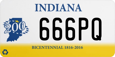 IN license plate 666PQ