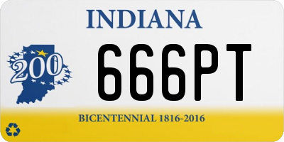 IN license plate 666PT