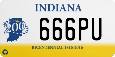 IN license plate 666PU