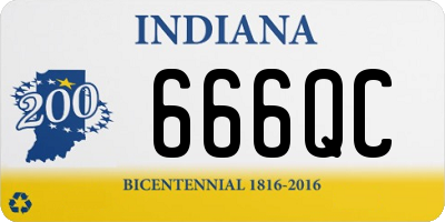 IN license plate 666QC