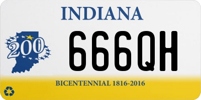 IN license plate 666QH