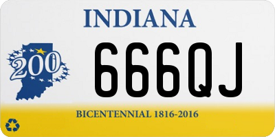 IN license plate 666QJ