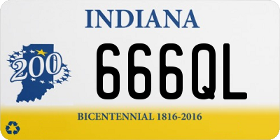 IN license plate 666QL