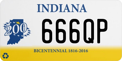 IN license plate 666QP