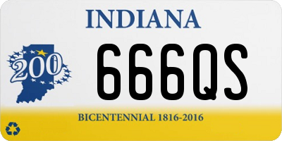 IN license plate 666QS