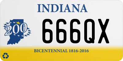 IN license plate 666QX